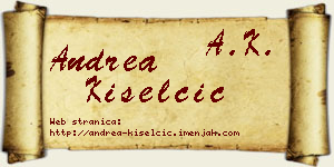 Andrea Kiselčić vizit kartica